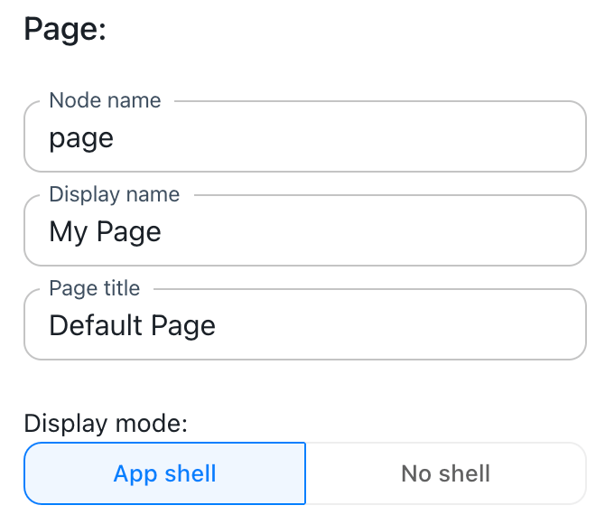 Display mode property